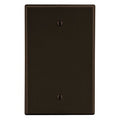 Hubbell PJ13 Mid-Size 1-Gang Wallplate, Box Mount Blank, Brown