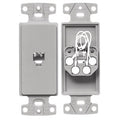 Hubbell NS770GY Plate Frame with Jack, 6-Position 4- Conductor, Screw Terminal, Gray
