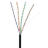 ADI PRO 0E-CAT5DB1BK CAT5e 24/4 Solid BC Outdoor Direct Burial Cable, Unshielded, UTP, 1000' Wood Reel, Black