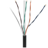 ADI PRO 0E-CMR6RBKPR 0E-CMR6BKPR CAT6+ 23/4 Solid BC Cable, Unshielded UTP, Riser CMR, FT4, 1000' Express Box, Black