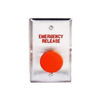 Dortronics 5211-MP23/BXE6 5210 Series 1-9/16" Mushroom Push Button Switch on Single Gang Plate, Momentary, Custom Engraved, Black Button Cap