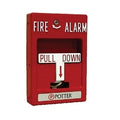 Potter 1000403-9 RMS-1T-LP Pull Down Station, White Lettering, Red