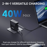 Gitryin Retractable 40W Charger - USB-C Cable - detail view | Silarius
