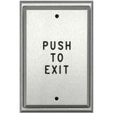 Alarm Controls by ASSA ABLOY PS5-111 Alarm Controls PS5-111 PS Vandal Resistant Single Gang Push Plate, Pneumatic Time Delay, Push to Exit, Black Push Plate, Clear Finish