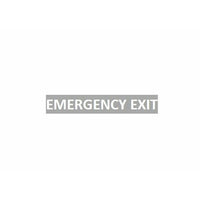 SigCom 880-0090-C/W Label for SPECTRUM Pull Stations Lower Section "EMERGENCY EXIT", White Text, Clear Label