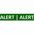 SigCom 880-0047-G Label for SPECTRUM Pull Stations "ALERT ALERT", White Text, Green Label
