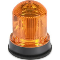Edwards Signaling 125 Class Steady-On Incandescent Beacon for NEMA 4X Applications, 24VDC, 0.610A, Black Base, Amber Lens