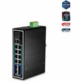 TRENDnet TI-PG1284I 12-Port Hardened Industrial Gigabit PoE+ Layer 2+ Managed DIN-Rail Switch