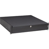 2U Rack Mountable Drawer, Black