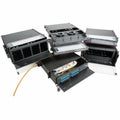 OCC RTC1U-3APBL 3-Adapter Plate Rack Mount Fiber Enclosure, Locking, 1U, Black