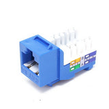 Dynacom 10606AK-BL Keystone Jack, KwikJack Cat6A Data Jack Blue