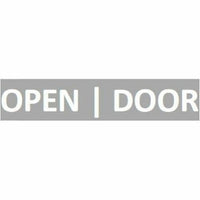 SigCom 880-0050-C/W Label for SPECTRUM Pull Stations "OPEN DOOR", White Text, Clear Label