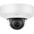 Hanwha XNV-8081RE X-Series 5MP IR Outdoor Vandal Dome Camera with PoE Extender, 3.6-9.4mm Varifocal Lens, White