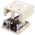 Hubbell HSB2OW iStation Surface Mount Box, 2-Port, Office White