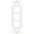 Dynacom 10600-PDF3-WH Wall Plate, Decor Mounting Bracket, 3-Port, White