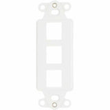 Dynacom 10600-PDF3-WH Wall Plate, Decor Mounting Bracket, 3-Port, White