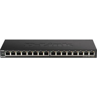 D-Link DGS-1016S 16-Port Gigabit Unmanaged Metal Desktop Network Switch