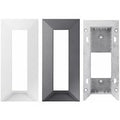 Hanwha SHS-165F Flush Mount for TID-600R Video Intercom, Includes White and Gray Covers