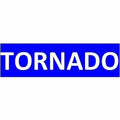 SigCom 880-0057-B Label for SPECTRUM Pull Stations Lower Section "TORNADO", White Text, Blue Label