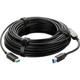 Vaddio 440-1015-030 98' USB 3.2 B to USB A Cable, USB 3.2 Gen 2 to USB A, Active Optical Cable, Plenum Rated, Black