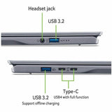 Acer Swift 14 AI SF14-11 SF14-11-X128 14.5" Copilot+ PC Notebook - WQXGA - 120 Hz - Qualcomm Oryon X1P-64-100 - 16 GB - 1 TB SSD - English Keyboard - Iron (NX.KZXAA.003)