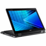 Acer TravelMate B3 Spin 12 TMB312RN-31 TMB312RN-31-C86V 12.2" Touchscreen Rugged Convertible 2 in 1 Notebook - WUXGA - 60 Hz - Intel N150 - 4 GB - 128 GB Flash Memory - English Keyboard - Black (NX.BHCAA.002)