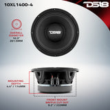 XL 10' Mid-Range Loudspeaker 700 Watts Rms 4-Ohm - detail view | Silarius