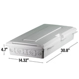 Legrand On-Q ENP2050NA Plastic Enclosure with Trim Ring & Hinged Cover, 20 Inch