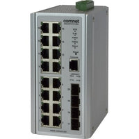 ComNet CNGE20FX4TX16MS 20-Port Hardened Managed Gigabit Switch with (16) 10/100/1000 Base-TX and (4) 100/1000 Base-FX Ports