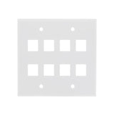 Dynacom 10600-DP8-WH Classic Wallplate Double-Gang 8-Port