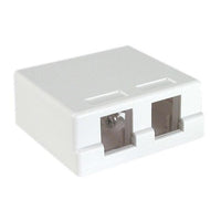 Dynacom 10600SB2WH 2-Port Surface Box, White