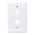 Dynacom 10600-SP2-WH 2-Port Oversized Classic Wallplate, White