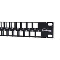 Dynacom 2013-48FM1U Ultra High-Density Blank Patch Panel, 48-Port, 1U