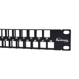 Dynacom 2013-48FM1U Ultra High-Density Blank Patch Panel, 48-Port, 1U