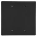 Hubbell P23BK Wallplate2-G2 Box Mount Blank, Black