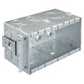 Hubbell HBL988 6-Gang Wall Data Box, 4" Depth, 2" KOs