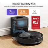 Roborock Q10 S5+ Robot Vacuum and Mop with Auto-Empty Dock - side view | Silarius