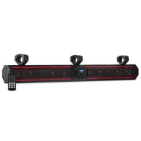 37' Marine Amplified Soundbar with Bluetooth USB & RGB Lighting 10 Speakers 1200 Watts - front view | Silarius