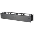 Hubbell HS23C S-Series Horizontal Cable Management, 2-Unit, 3" Extension with Cover, Black