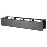 Hubbell HS23C S-Series Horizontal Cable Management, 2-Unit, 3" Extension with Cover, Black