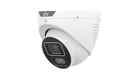 Uniview IPC3614SB-ADF28KMC-I1 4MP WDR Dual-Light Alarm Eyeball Camera, Two-Way Audio, White