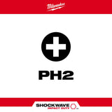 MILWAUKEE 48-32-4962 SHOCKWAVE™ 2" PH2 Impact Bit Set, 2-Pack