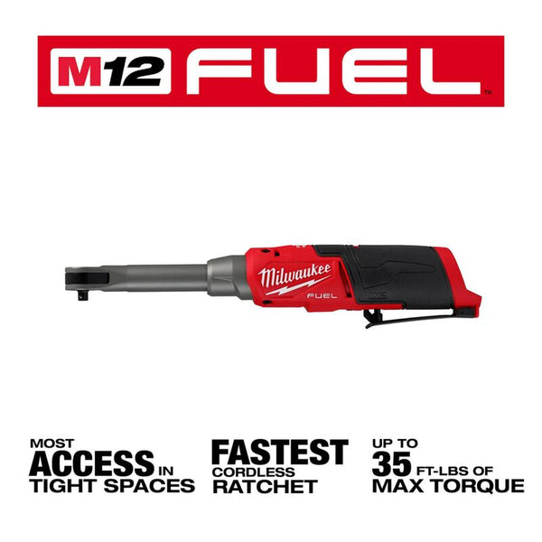 MILWAUKEE  2568-20 M12 FUEL™ 1/4" Extended Reach High Speed Ratchet