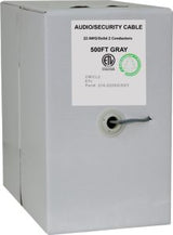 Vertical Cable 212-222SO/5WH 22/2 Alarm-Security Cable, Solid Unshielded (White), 500ft