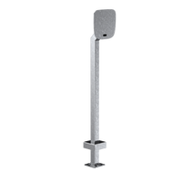 Pedestal Pro 22PE1-BUT-04-304 44" Stainless Pedestal - ButterflyMX 12" Surface Video Intercom