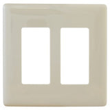 Hubbell NPS262LA 2-Gang Decora Snap-On Wall Plate, Light Almond