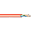 West Penn 254246EZRD1000 CAT6 Plenum Cable, 23/4 Solid BC, Unshielded, UTP, CPM, LP, 1000' (304.8m) Reel, Red