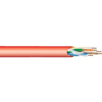 West Penn 254246EZRD1000 CAT6 Plenum Cable, 23/4 Solid BC, Unshielded, UTP, CPM, LP, 1000' (304.8m) Reel, Red