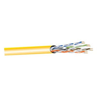 West Penn 254246EZYE1000 CAT6 Plenum Cable, 23/4 Solid BC, Unshielded, UTP, CPM, LP, 1000' (304.8m) Reel, Yellow