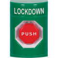 STI SS2102LD-EN Stopper Station, Push Key to Reset, Illumination, 'LOCKDOWN' Label, Green